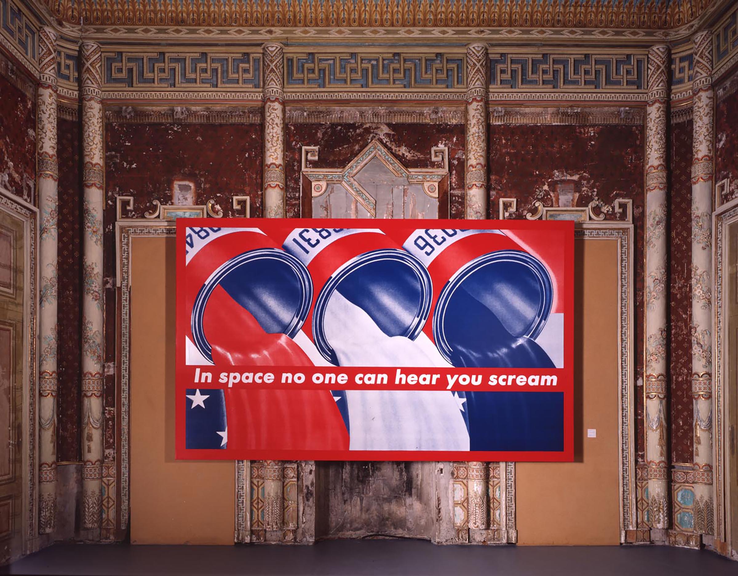 Barbara Kruger, Senza titolo (In space no one can hear you scream), 1987